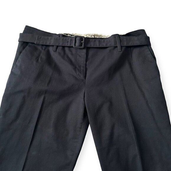 Prada Blue Cropped Cotton Pants, Size Italian 46/L, with matching belt - Picture 7 of 16